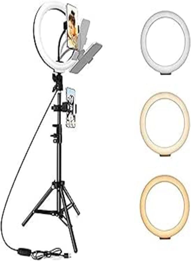 Metal Tripod Ring Light Lite with a 360-Degree Mobile Holder - 26mm